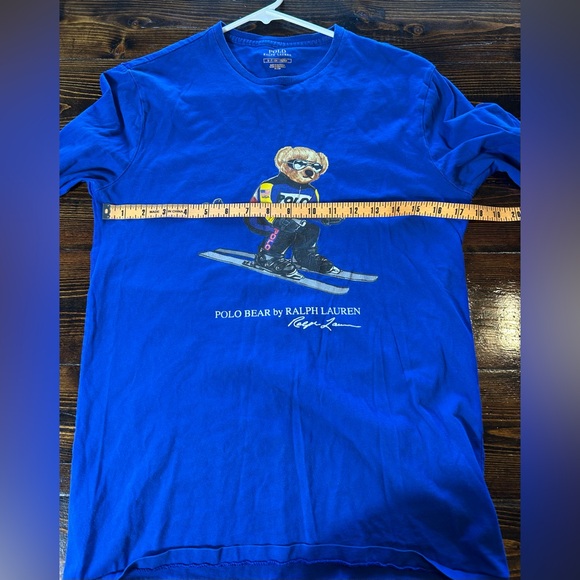 Polo Ralph Lauren Men's size small Blue Ski Bear Long Sleeve Shirt Vintage Rare - Picture 5 of 7